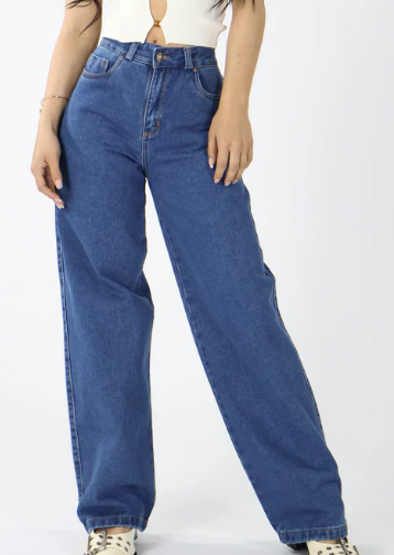 Jean Wide Leg AZUL MEDIO CLÁSICO (T-12)